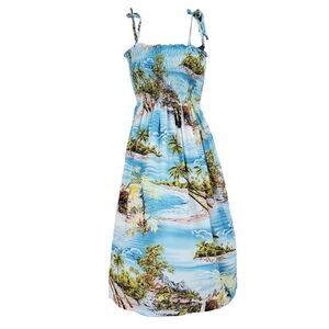 Puanani by RJC Hawaiian Smocked Dress Girls Medium Beach Vacation Resort